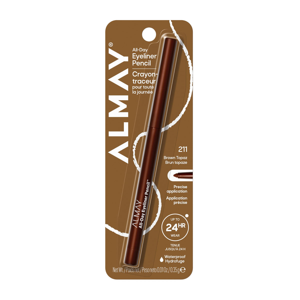 Almay All-Day Eyeliner Pencil, 205 Black, 0.01 oz