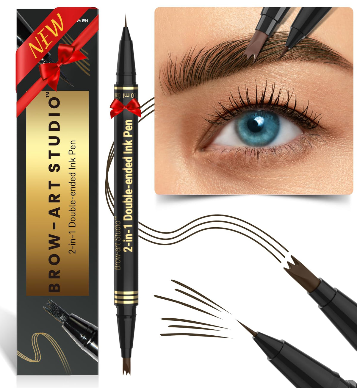 iMethod Dual-Ended Eyebrow Pen for Natural-Looking Brows, Light Brown