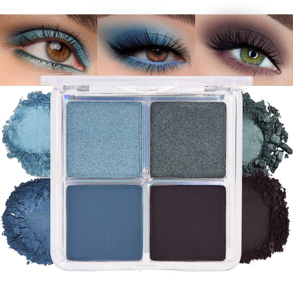 4 Colors Vanilla Nude Eyeshadow Palette, Light Beige Pink Ivory White Quads, Matte & Shimmer Soft Blendable Eye Shadow, Natural Everyday Makeup for Mature Skin, Vegan, Sombras de Ojos
