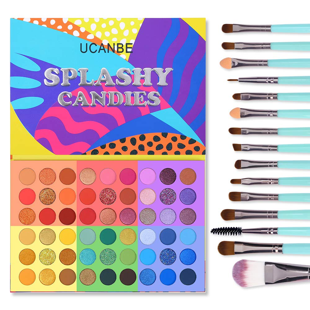 UCANBE Spotlight Eyeshadow Palette Professional 40 Color Eye Shadow Matte Shimmer Makeup Pallet Highly Pigmented Colorful Powder Long Lasting Waterproof Eye Shadow