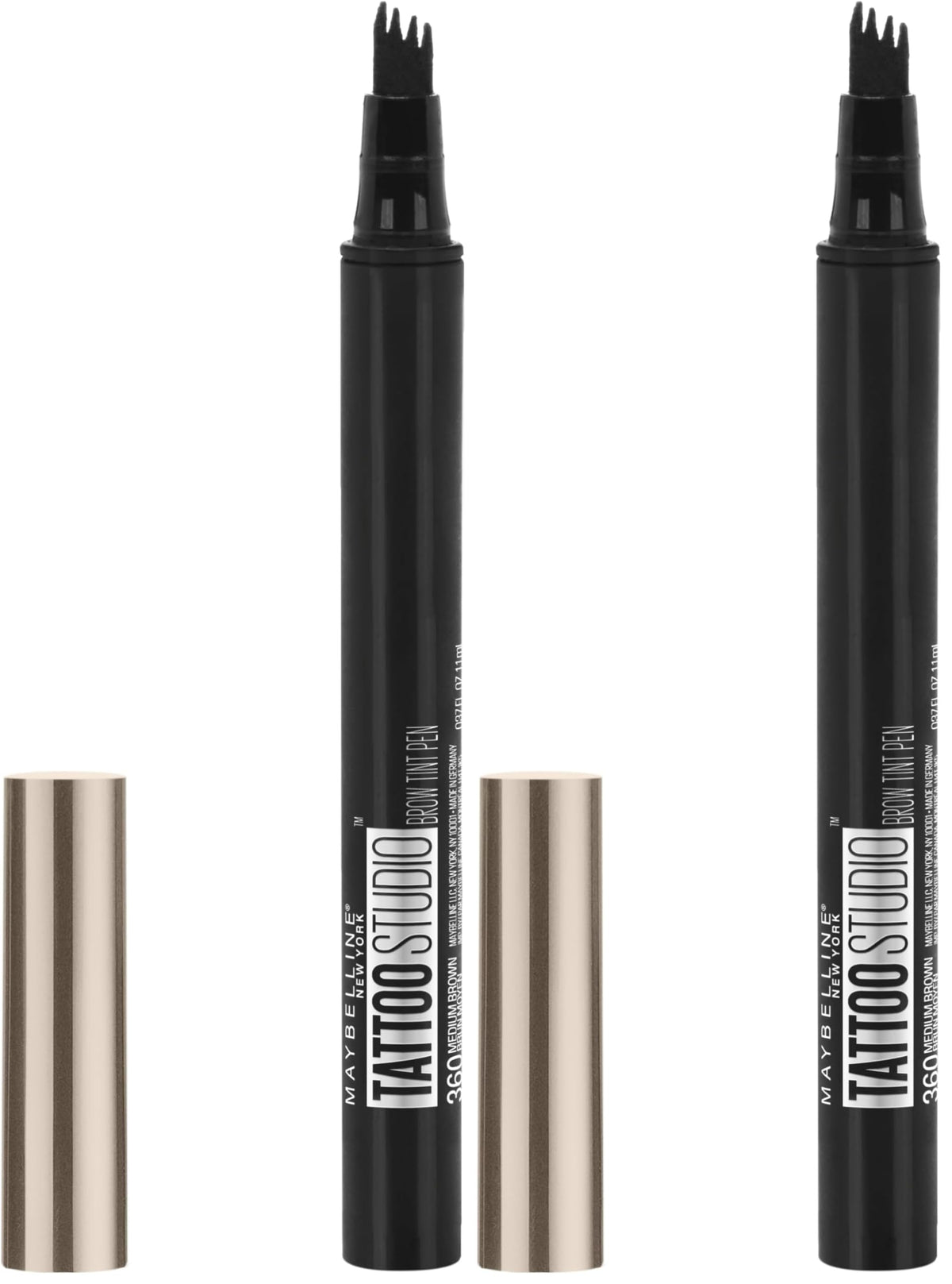 Maybelline New York TattooStudio Brow Tint Pen Makeup, Deep Brown, 0.037 fl. oz.
