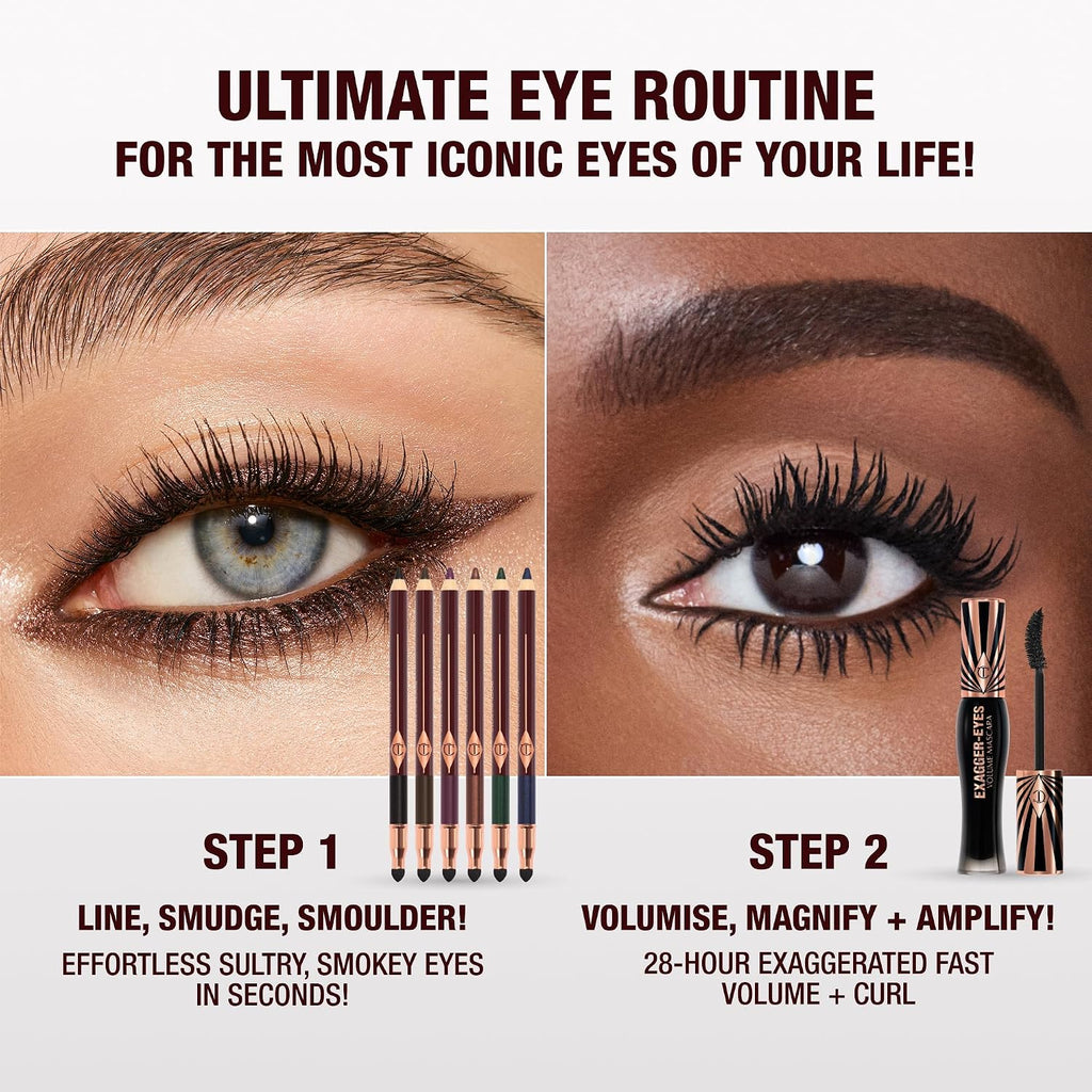 Charlotte Tilbury Rock 'N' Kohl Eyeliner Pencil - Waterproof Eyeliner with a Precision Smudger Tip - Infused with an Enhanced Kajal Formula for Sultry, Smokey Eyes