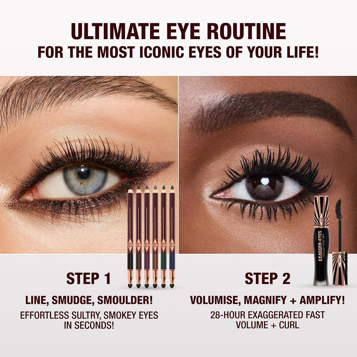Charlotte Tilbury Rock 'N' Kohl Eyeliner Pencil - Waterproof Eyeliner with a Precision Smudger Tip - Infused with an Enhanced Kajal Formula for Sultry, Smokey Eyes