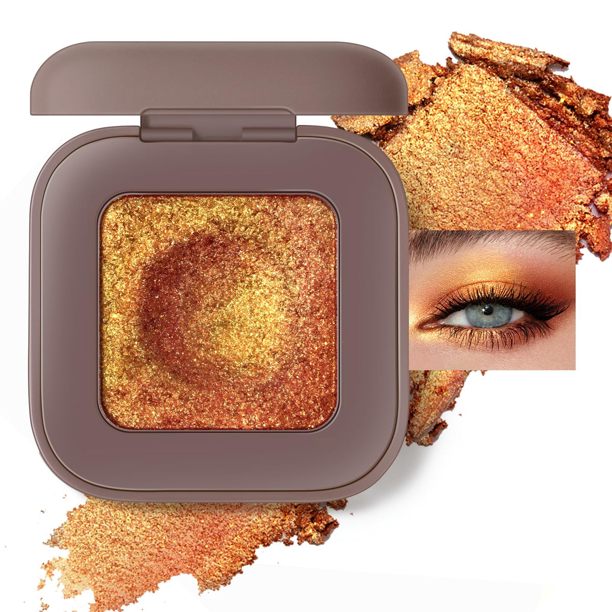 Noerrors Duochrome Plum Mauve Green Blue Glitter Eyeshadow Palette, Holographic Chameleon Rich Color Shimmer Metallic Eye Shadow, Color Shift Sparkle Iridescent Eye Brightener Fairy Makeup for Rave#02