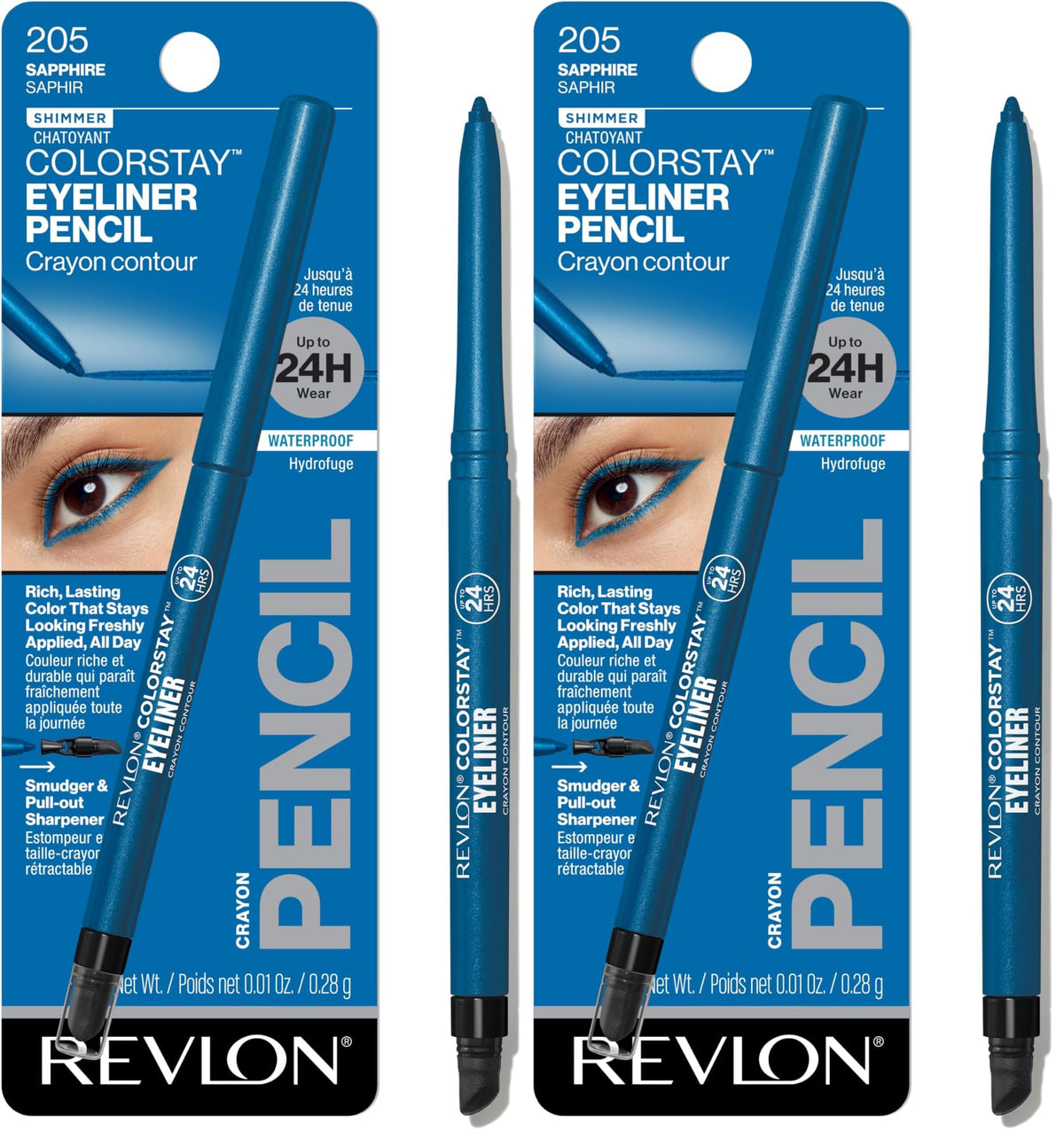 Revlon ColorStay Pencil Waterproof Eyeliner, 202 Black Brown, 0.01 oz