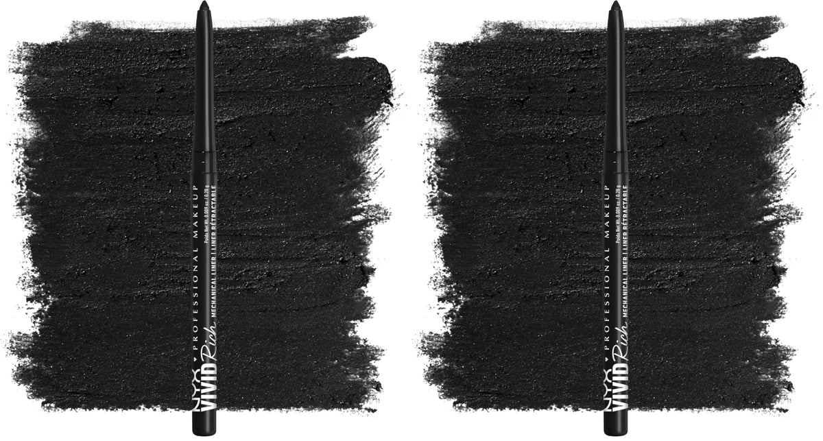 NYX PROFESSIONAL MAKEUP Mechanical Eye Pencil,Vivid Rich Mechanical, Creamy Retractable Eyeliner - Always Onyx, Black Eyeliner