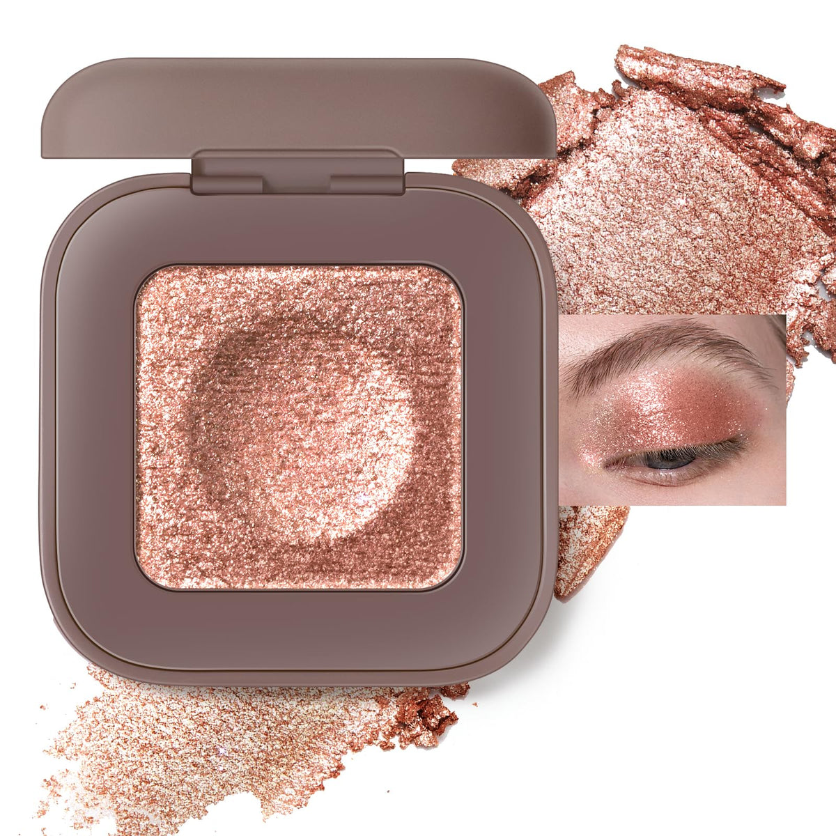 Noerrors Duochrome Plum Mauve Green Blue Glitter Eyeshadow Palette, Holographic Chameleon Rich Color Shimmer Metallic Eye Shadow, Color Shift Sparkle Iridescent Eye Brightener Fairy Makeup for Rave#02