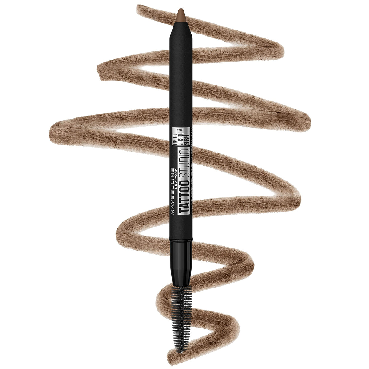 Maybelline TattooStudio Waterproof Eyebrow Pencil, Sharpenable, Longwear, Long Lasting, Pigmented Eyebrow Pencil for Defined Brows, Deep Brown, 1 Count