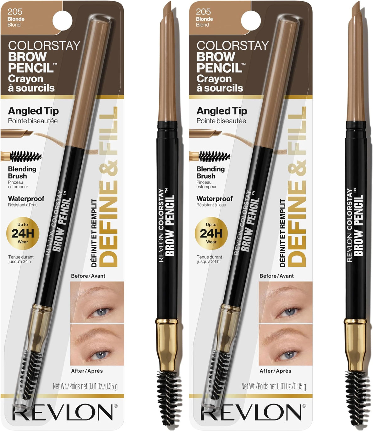 Revlon ColorStay Brow Pencil, 220 Dark Brown, 0.021 oz