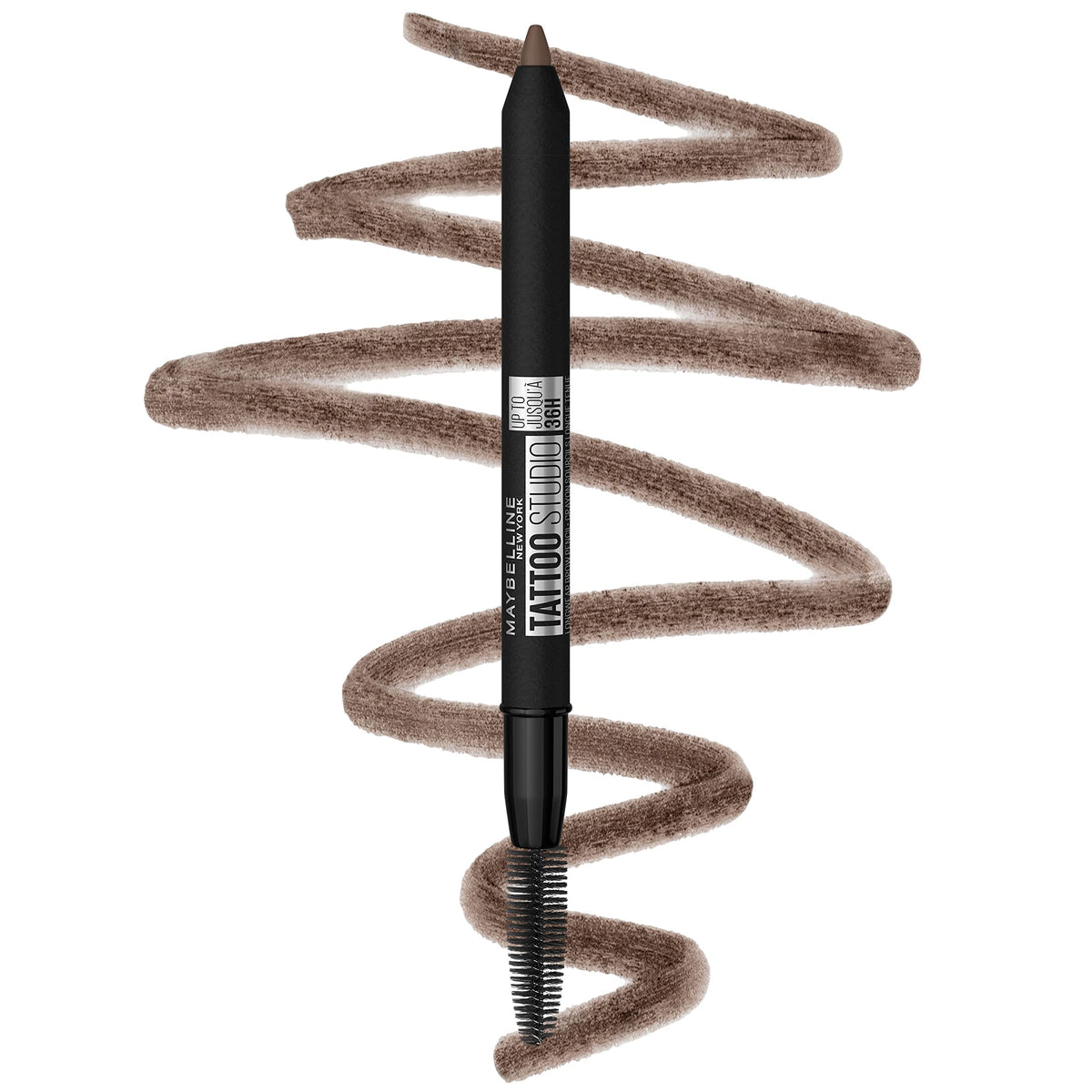 Maybelline TattooStudio Waterproof Eyebrow Pencil, Sharpenable, Longwear, Long Lasting, Pigmented Eyebrow Pencil for Defined Brows, Deep Brown, 1 Count