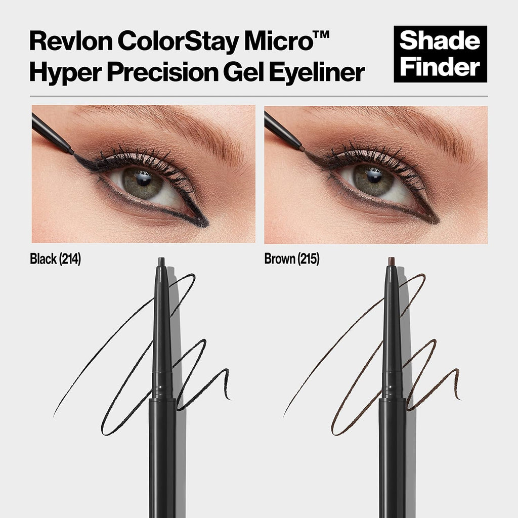 Revlon ColorStay Micro Hyper Precision Gel Eyeliner, 215 Brown, 0.002 oz