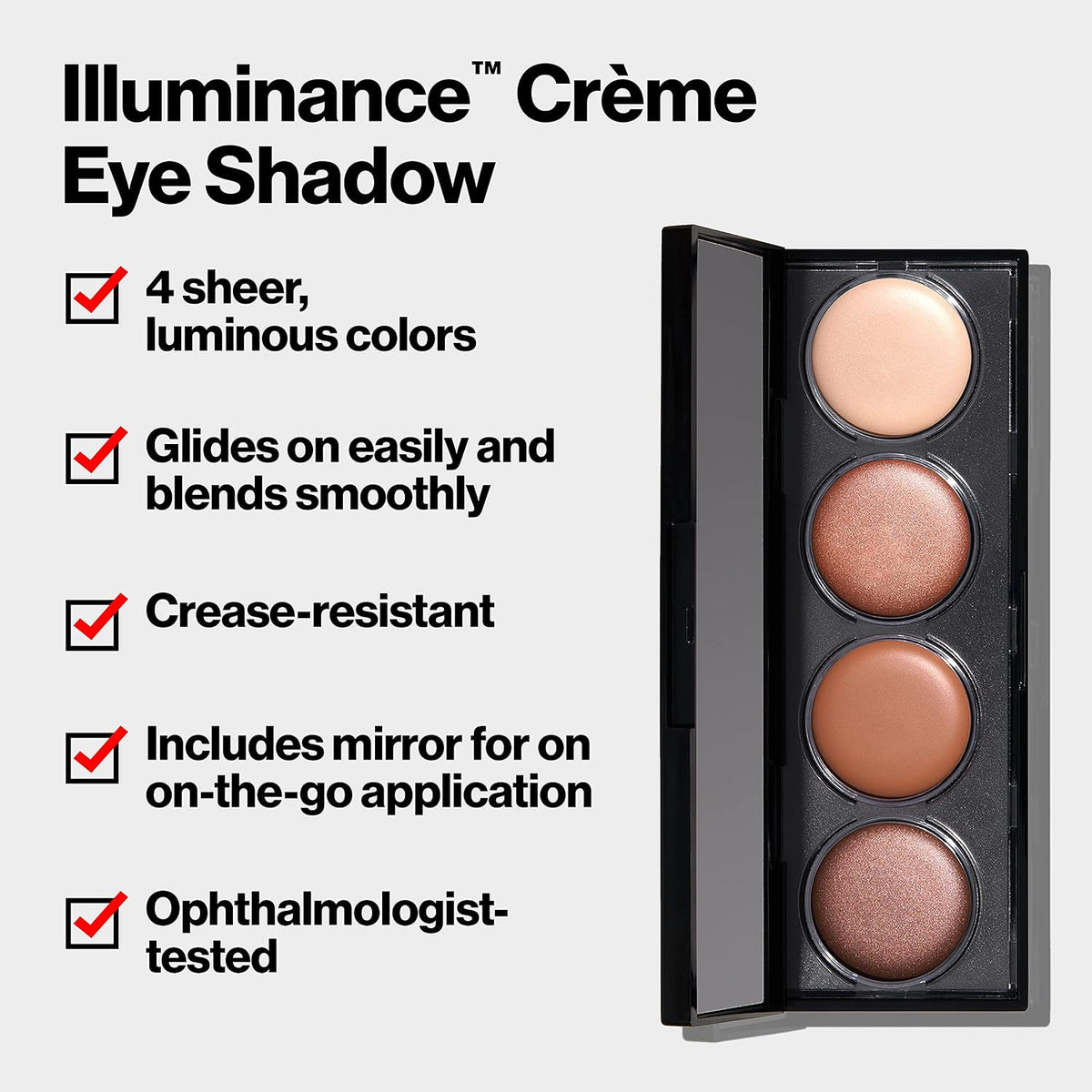 Revlon Illuminance Creme Eyeshadow Palette, 710 Not Just Nudes, 0.12 oz