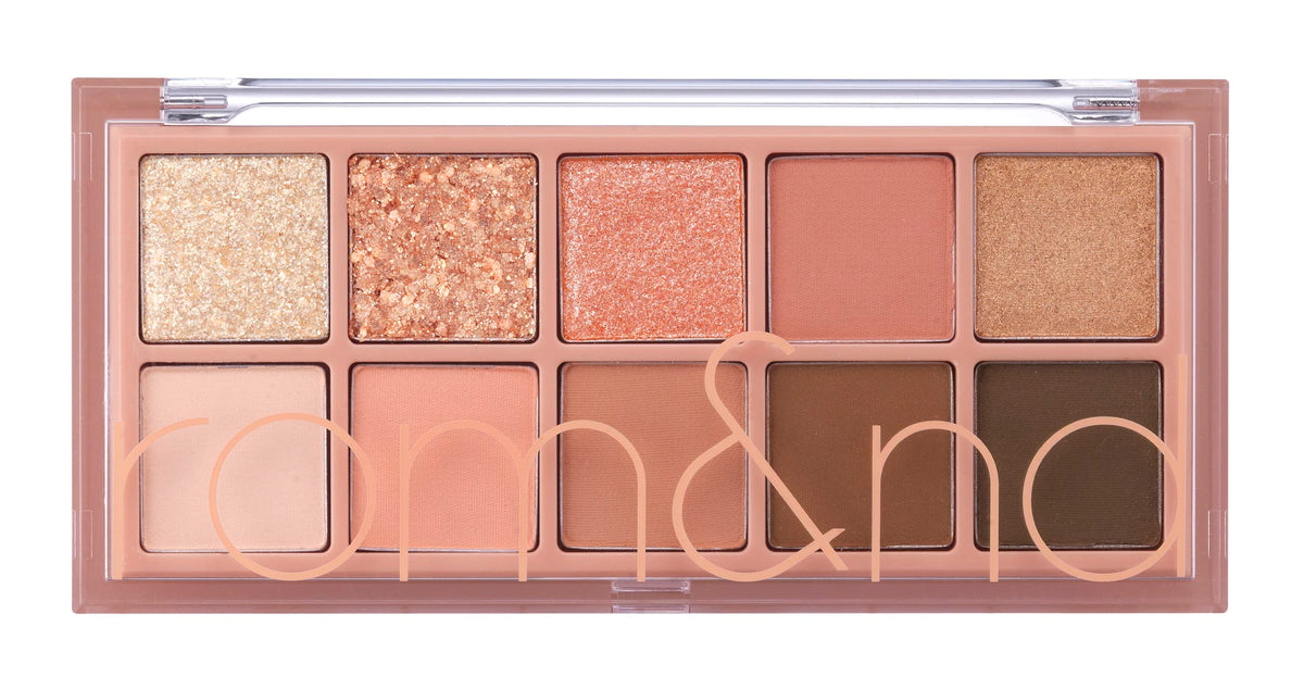 rom&nd Better Than Palette 102g (04 Dusty Fog Garden) | Eye Makeup Palette, Matte & Shimmer Eye Shadow, Sparkling Glittery, various 10 shades, Long Lasting, High Pigmented, Blendable, Warm Tones