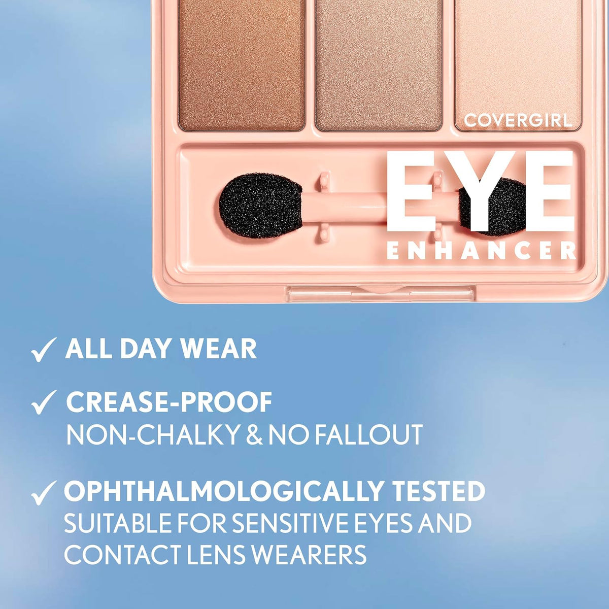COVERGIRL - Eye Enhancers 4-Kit Eyeshadow, silky, sheer formula, double ended applicator, 100% Cruelty-free