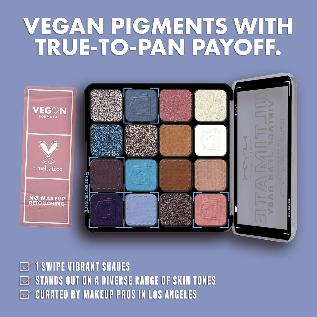 NYX PROFESSIONAL MAKEUP, Ultimate Shadow Palette, Eyeshadow Palette - Vintage Jean Baby