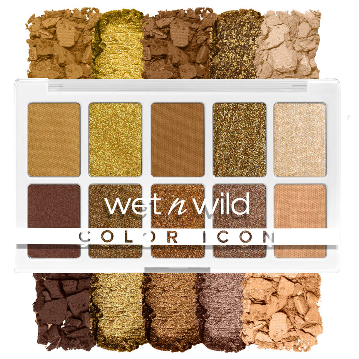 wet n wild Color Icon 10-Pan Eyeshadow Makeup Palette, Brown Nude Awakening, Long Lasting, Shimmer, Metallic, Glittery, Matte, Rich Smooth Pigment, Cruelty Free