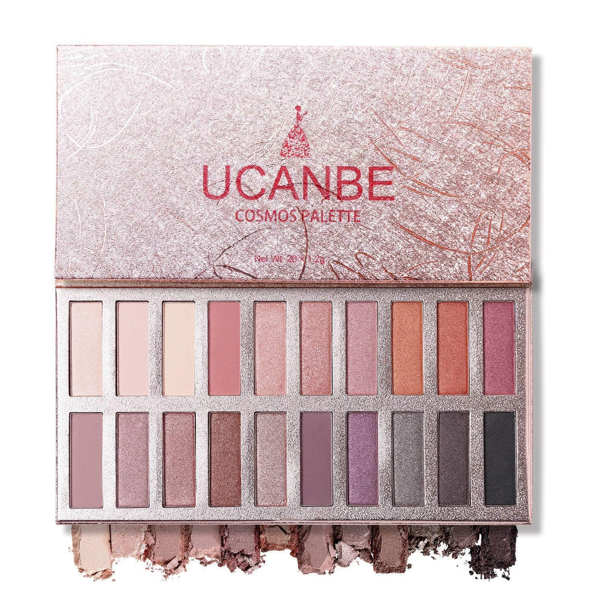 UCANBE Professional 18 Colors Aromas Nude Eyeshadow Palette Long Lasting Multi Reflective Shimmer Matte Glitter Pressed Pearls Eye Shadow Makeup Pallet Kit