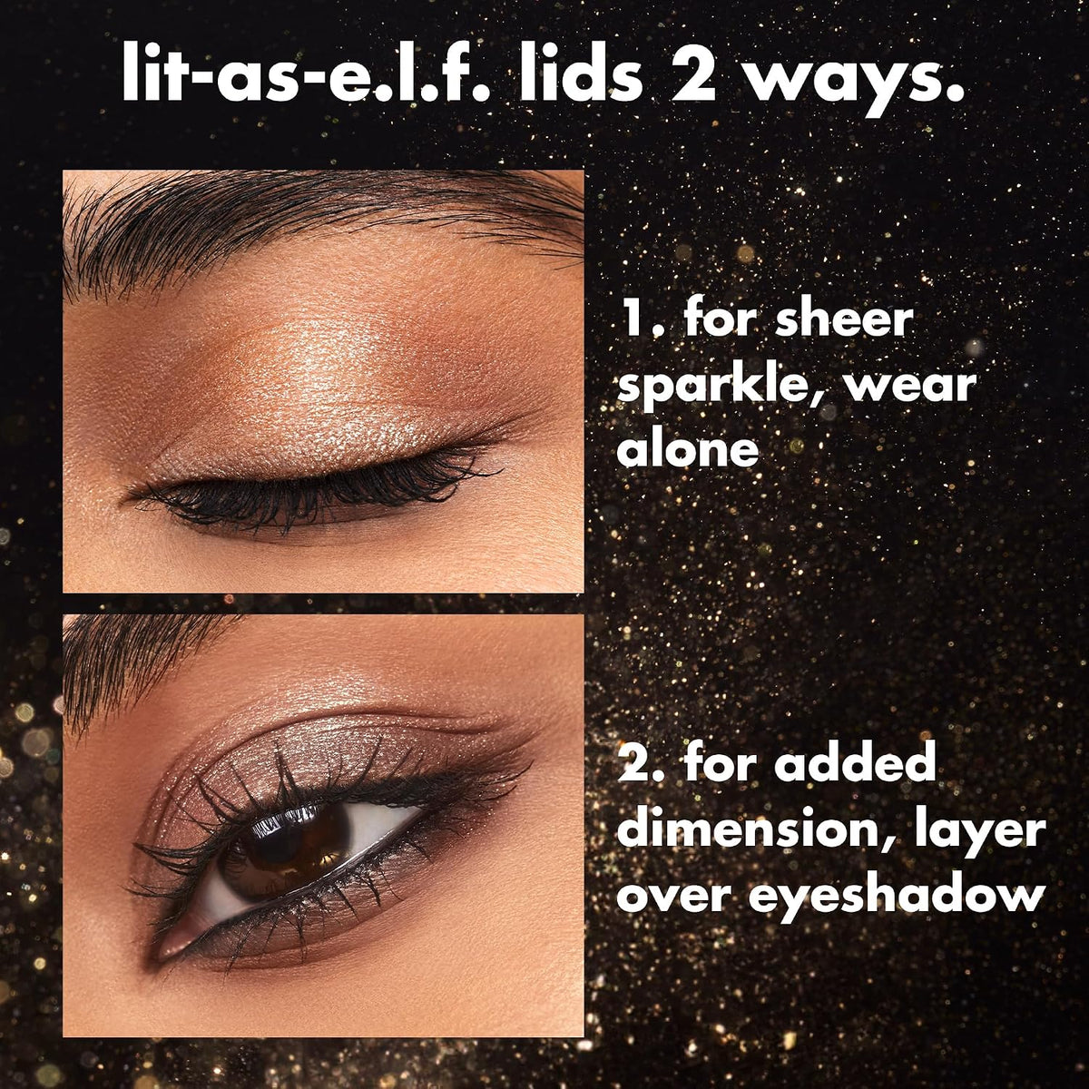 e.l.f. Fine As Fleck Glitter Eyeshadow, White Hot