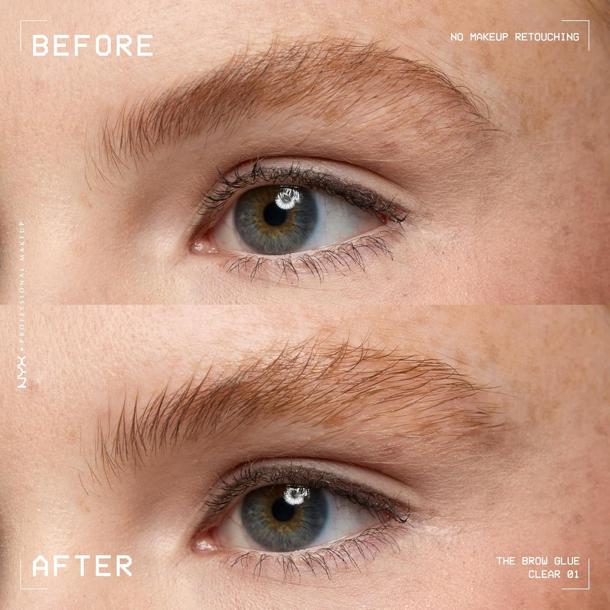 NYX PROFESSIONAL MAKEUP The Brow Glue, Extreme Hold Eyebrow Gel - Clear