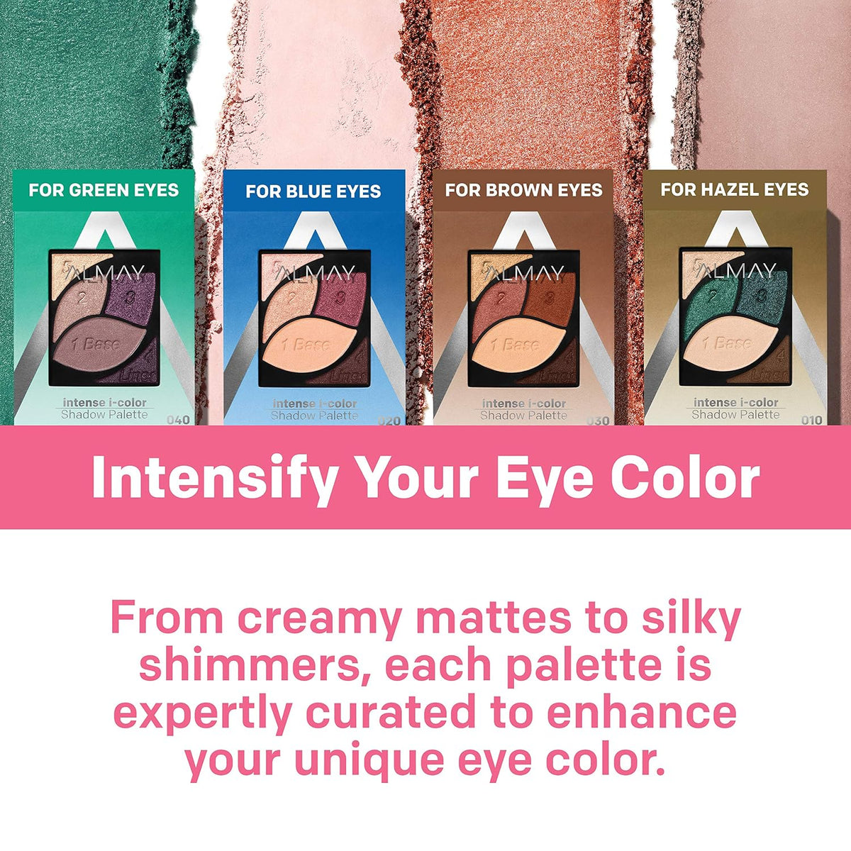 Almay Intense I-Color Enhancing Eyeshadow Palette, 010 Brown Eyes, 0.1 oz