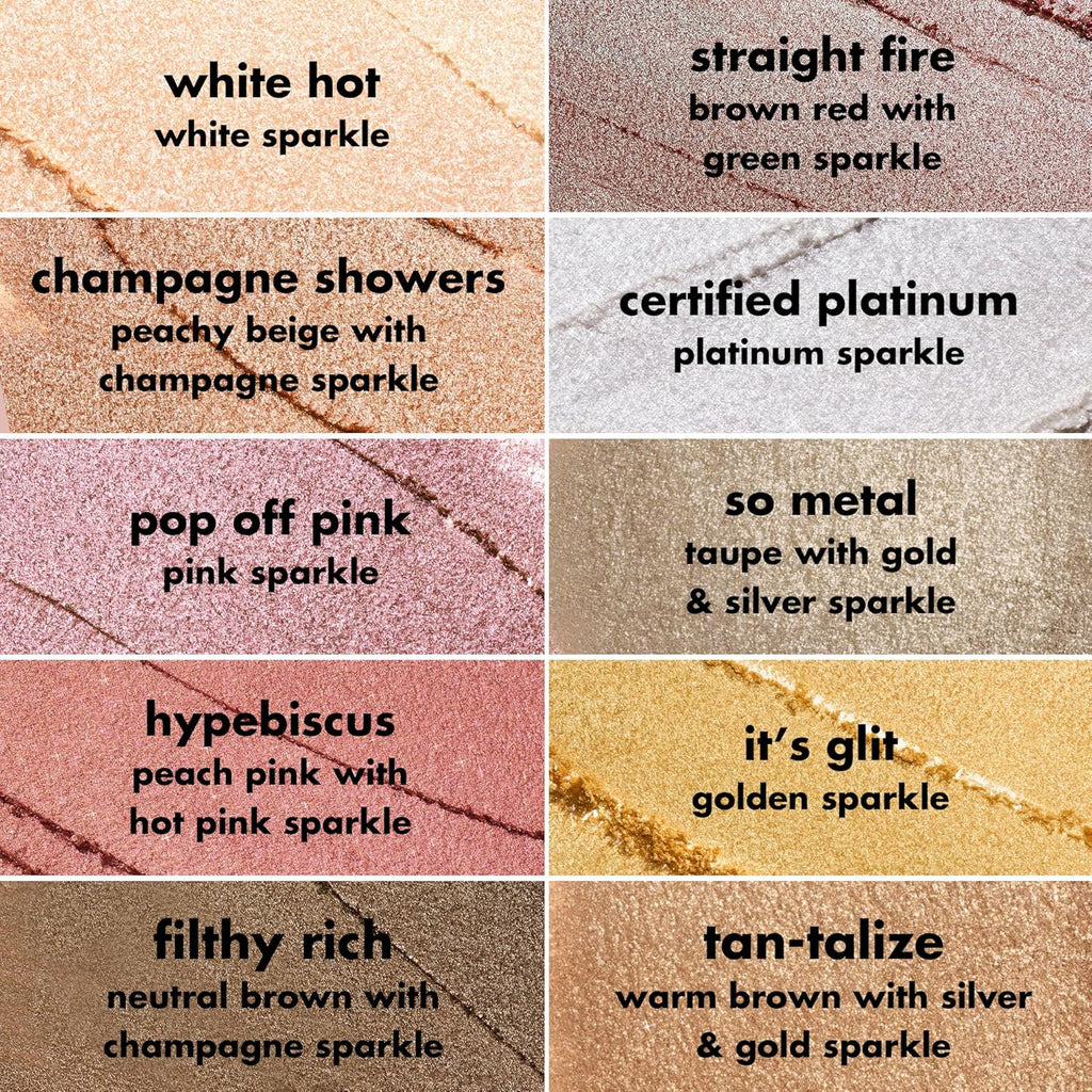 e.l.f. Fine As Fleck Glitter Eyeshadow, White Hot